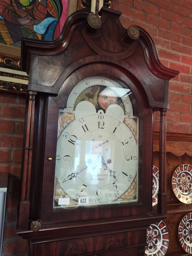 An 8 day longcase clock with painted face by R Lawson Hindley - Image 2 of 11