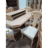 Dining Room Suite Table, 6 chairs & display cabinets