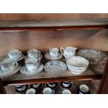 Shelley 6 pce tea service ( 1 cup missing)