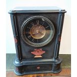 Victorian slate mantle clock