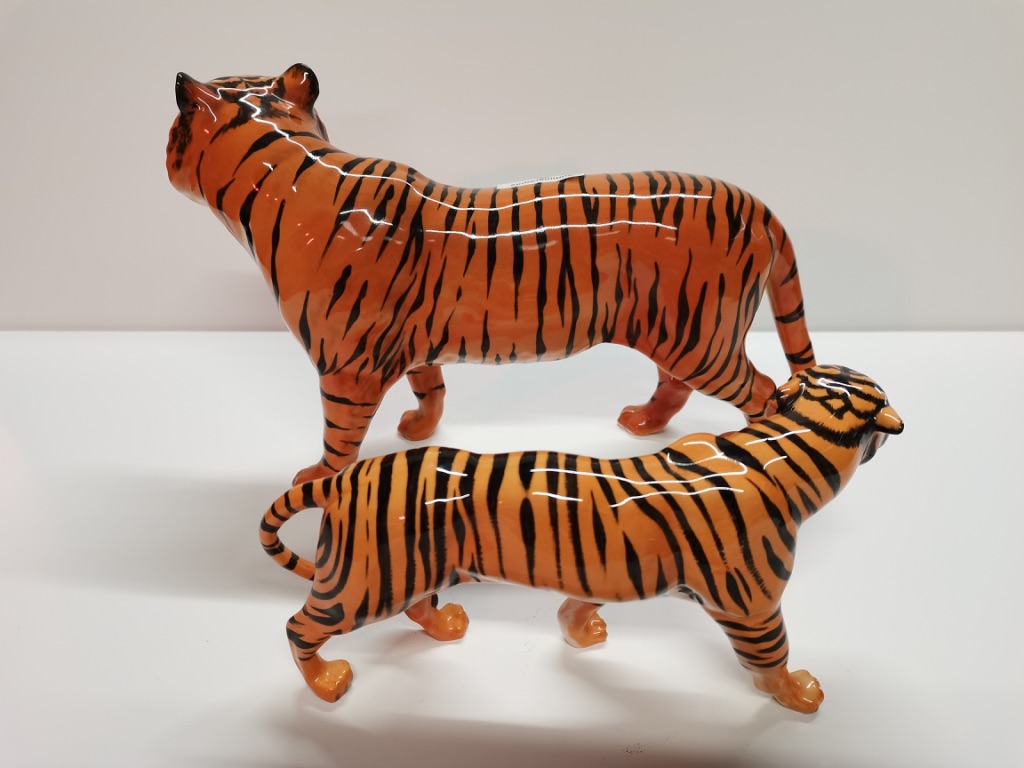 2 X Beswick Tigers 30x19 & 22x11cm high EXC - Image 2 of 4