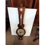 Victorian Mahogany banjo barometer