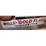 Enamel sign WILLS GOLDEN FLAKE CIG. 38cm X 183cm