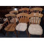 6 Pine Kitchen Chairs