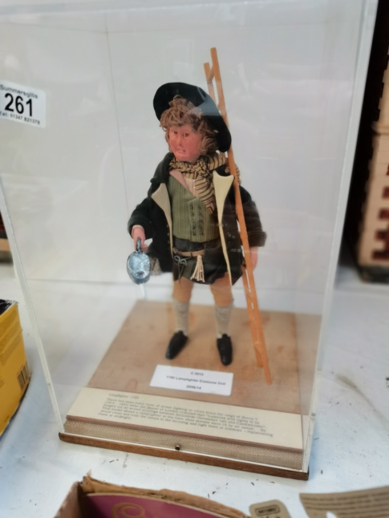 Boxed Model of 1780 Lamp Lighter Doll