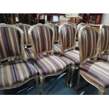 9 Gold Painted din. Chairs