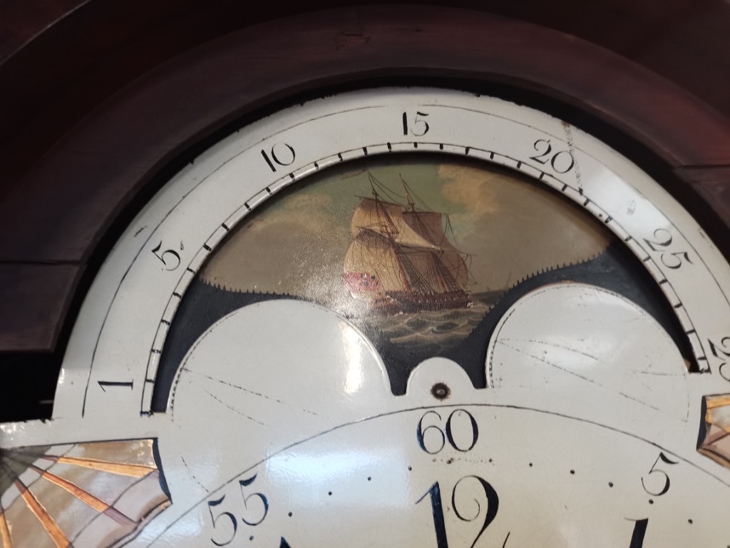 An 8 day longcase clock with painted face by R Lawson Hindley - Image 11 of 11