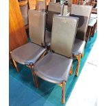 4 Zebra Wood Din Chairs