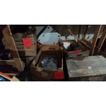 6 Wooden Crates Bottles & Tool Box