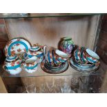 Oriental tea set and Maling vase