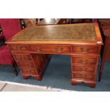 Repro Yew Pedestal Desk