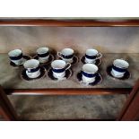 8 x Worcester "Diplomat" cups and saucers