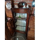 Edwardian Mahogany leaded light china cabinet