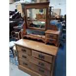 Pitch Pine Antique Dressing Table