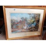 James Burrell Smith 1850-1881 Watercolour of cottage scene