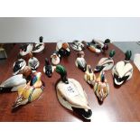 21 Beswick ducks by Peter Scott