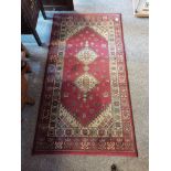 2 Red Oriental rugs 150cm x 80cm