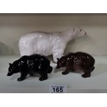 2 Beswick Bears & Polar Bear