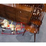 Childs Rocking Horse & 2 x Ercol Din Chairs