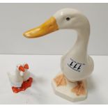 Beswick Duck 902 25cm & Pr Geese 10cm