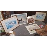 6 RAF Aircraft Pictures (some signed)