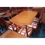 Repro Walnut Din. Table & 6 Chairs