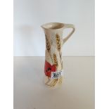 Moorcroft poppy and wheat jug 19cm