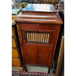 Mahogany gramophone cabinet by Wilson & Son of Bath