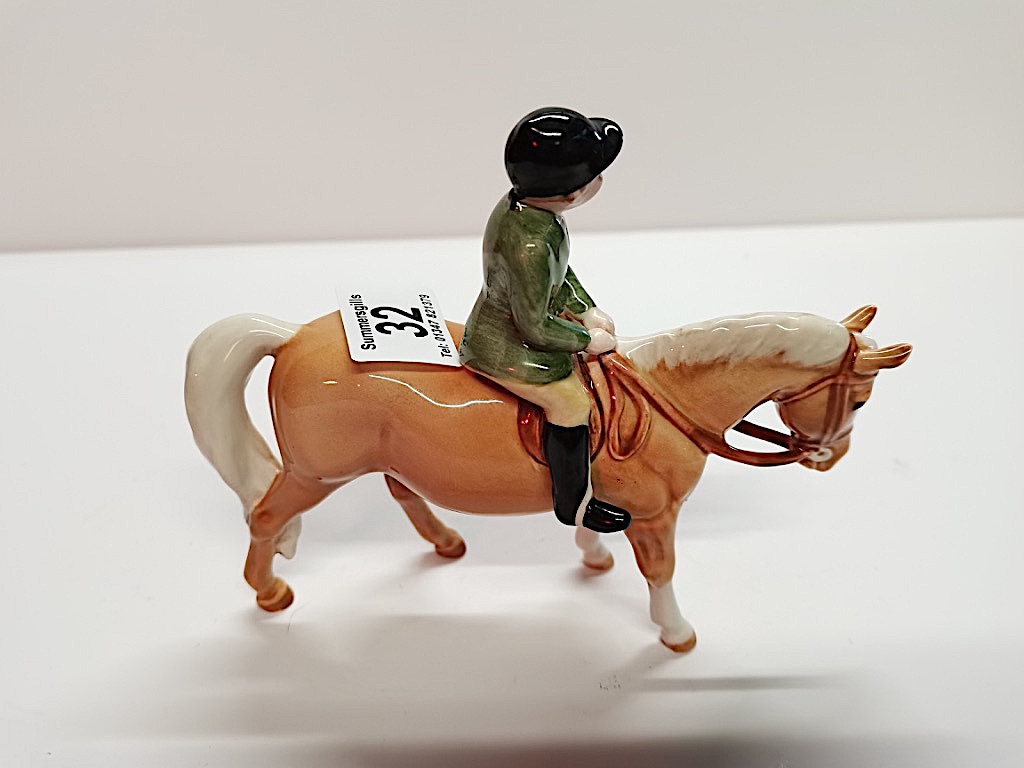 Vintage Beswick Palomino Boy on Pony Model - Image 3 of 4