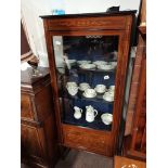 Edwardian Mahogany inlaid china cabinet