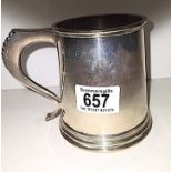 Silver Tankard Engraved with PJK 375g