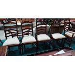 Mah 6' Din Table & 6 ladder back chairs