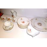 collection of German porcelain with cherub decoration