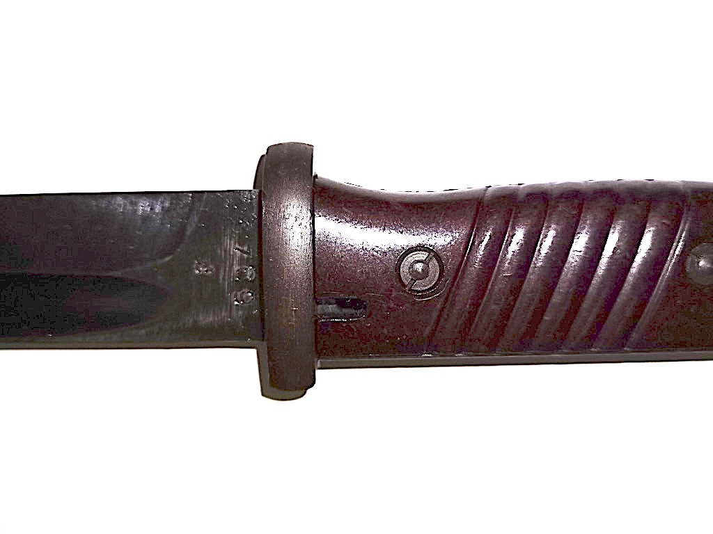 WW2 German K98 bayonet with SS marked late war leather frog - Image 5 of 8