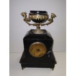 Antique slate mantle clock