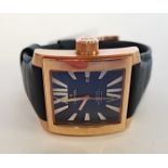 T W Steel CEO goliath saphire crystal watch swiss made working order with blue leather strap