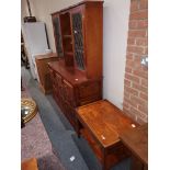 Repro Side Table & Leaded Light Dresser & Yew Coffee Table