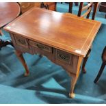 Mah Inlaid Side Table with Pad Feet