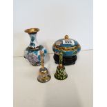 4 Cloisonne items