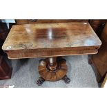 Victorian Rosewood fold over table