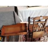 2 Childs Chairs (1 folding) & Dolls Crib