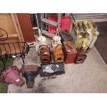 4 Railway Lamps, 4 Petrol Cans etc