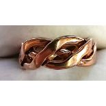 9ct rose gold 375 ring celtic design very unusual designer ring