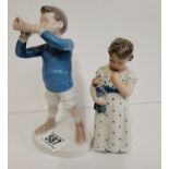 2 x Royal Copenhagen porcelain Figures