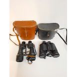 2 pairs of cased Binoculars HALINA Sightsetter 20x50 and Bino prism No5 Ross of London No 25493