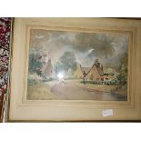 Chinese watercolour, 2 x Russell Flint prints and watercolour by Booth