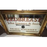75cm x 110cm REDBREAST John Jameson and Son Irish Whisky mirror