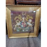 A vintage wool coat of arms 70cm x 70cm