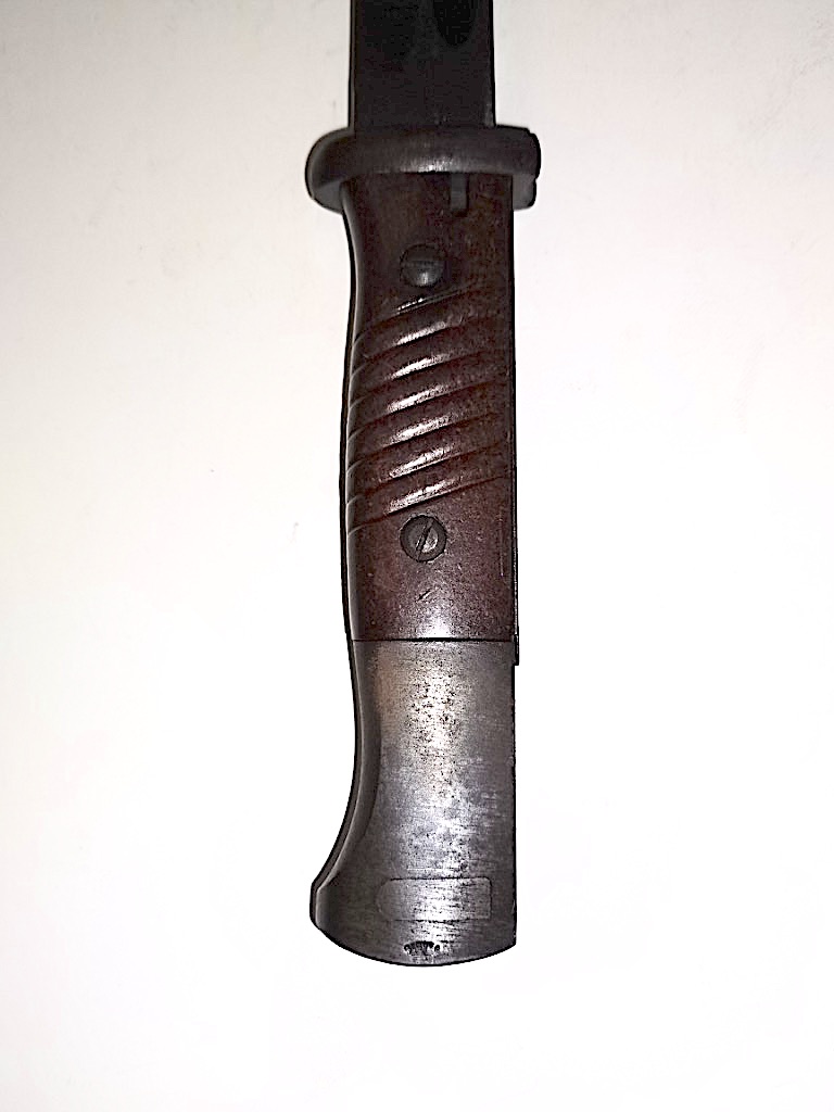 WW2 German K98 bayonet with SS marked late war leather frog - Image 6 of 8
