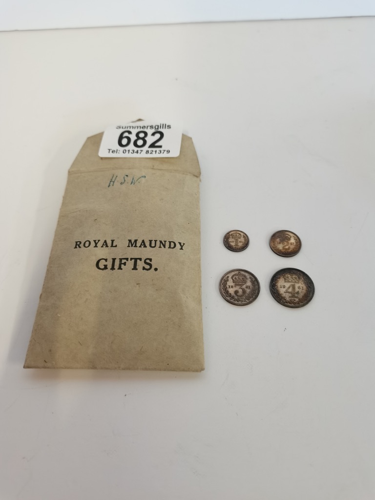 A Royal Maundy Money gift all dated 1961